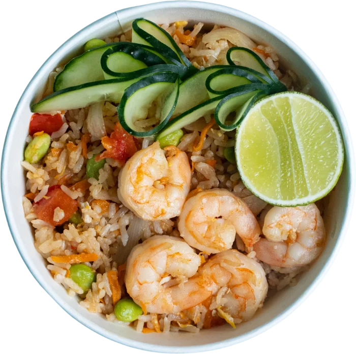 Thai Fried Rice con Gamberi